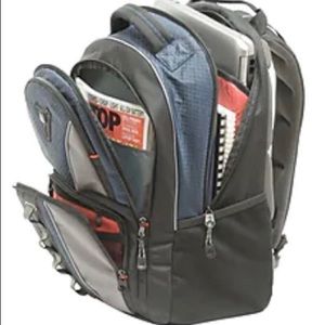 NWT Wenger Laptop Backpack, Blue/Black/Gray Mesh (GA-7343-06F00)